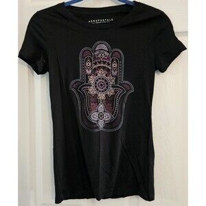 Lot of 6 Aeropostale Sz XS, S & M Women (4) T-Shirts, (1) Sweat Pant, (1) Wallet